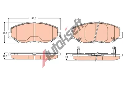 TRW Sada brzdových destiček TRW GDB3627, GDB3627 TRW Sada brzdových destiček TRW GDB3627, GDB3627