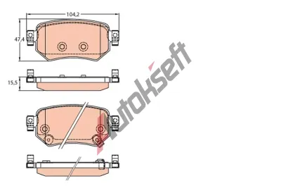 TRW Sada brzdových destiček TRW GDB3632, GDB3632 TRW Sada brzdových destiček TRW GDB3632, GDB3632