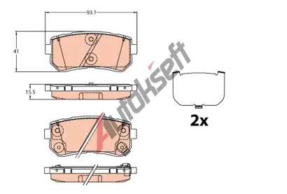 TRW Sada brzdových destiček TRW GDB3636, GDB3636 TRW Sada brzdových destiček TRW GDB3636, GDB3636