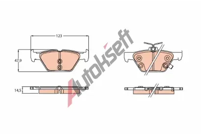 TRW Sada brzdovch destiek TRW GDB3639, GDB3639