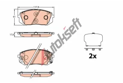 TRW Sada brzdov�ch desti�ek TRW GDB3640, GDB3640