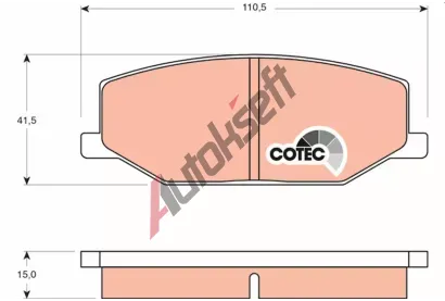 TRW Sada brzdovch destiek COTEC TRW GDB383, GDB383