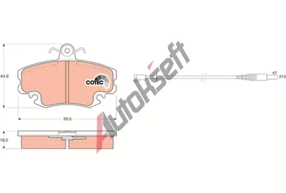 TRW Sada brzdovch destiek COTEC TRW GDB400, GDB400