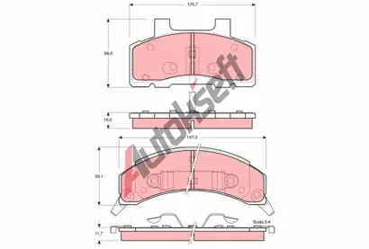 TRW Sada brzdov�ch desti�ek - kotou�ov� brzda TRW GDB4005, GDB4005