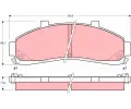 TRW Sada brzdovch destiek - kotouov brzda ‐ TRW GDB4010