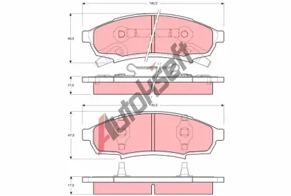 TRW Sada brzdov�ch desti�ek - kotou�ov� brzda TRW GDB4014, GDB4014