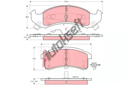 TRW Sada brzdových destiček - kotoučová brzda TRW GDB4054, GDB4054  TRW Sada brzdových destiček - kotoučová brzda TRW GDB4054, GDB4054