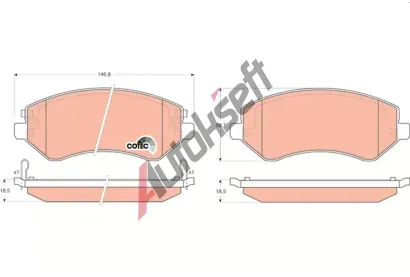 TRW Sada brzdovch destiek COTEC TRW GDB4126, GDB4126