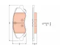 TRW Sada brzdovch destiek - kotouov brzda ‐ TRW GDB4141