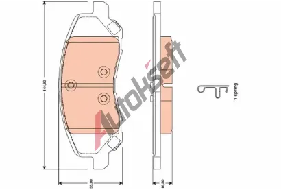 TRW Sada brzdovch destiek - kotouov brzda TRW GDB4141, GDB4141