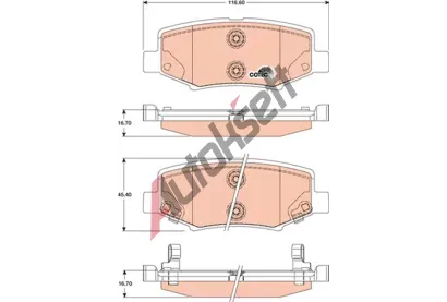 TRW Sada brzdov�ch desti�ek COTEC TRW GDB4145, GDB4145