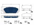 TRW Sada brzdovch destiek ELECTRIC BLUE ‐ TRW GDB4173BTE