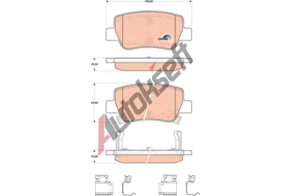 TRW Sada brzdovch destiek COTEC TRW GDB4175, GDB4175