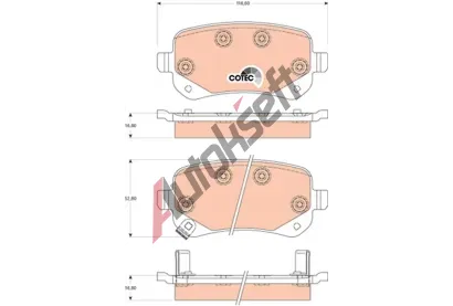 TRW Sada brzdovch destiek COTEC TRW GDB4176, GDB4176