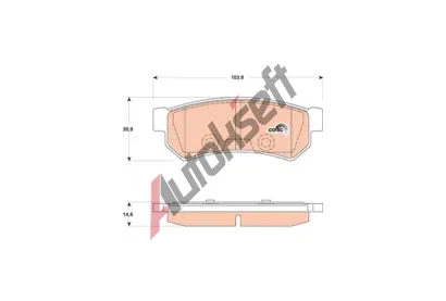TRW Sada brzdovch destiek COTEC TRW GDB4178, GDB4178