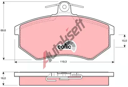 TRW Sada brzdovch destiek COTEC TRW GDB430, GDB430