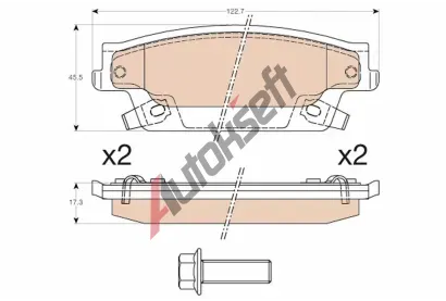 TRW Sada brzdov�ch desti�ek TRW GDB4452, GDB4452
