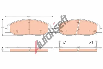 TRW Sada brzdových destiček TRW GDB4457, GDB4457  TRW Sada brzdových destiček TRW GDB4457, GDB4457