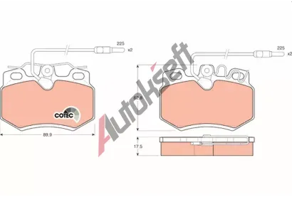 TRW Sada brzdovch destiek COTEC TRW GDB446, GDB446