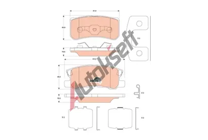 TRW Sada brzdovch destiek - kotouov brzda TRW GDB4600, GDB4600