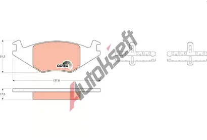 TRW Sada brzdovch destiek COTEC TRW GDB463, GDB463