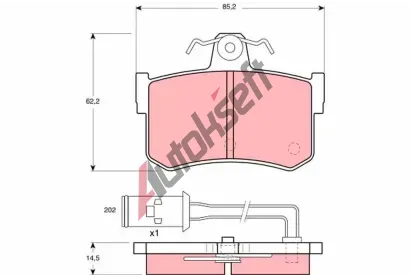 TRW Sada brzdových destiček - kotoučová brzda TRW GDB486, GDB486 TRW Sada brzdových destiček - kotoučová brzda TRW GDB486, GDB486