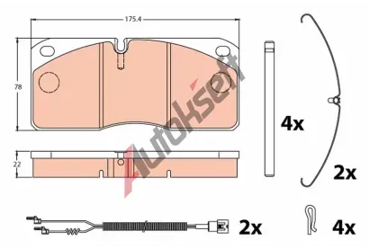 TRW Sada brzdovch destiek PROEQUIP TRW GDB5005, GDB5005