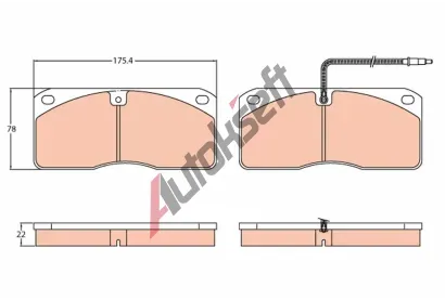 TRW Sada brzdovch destiek PROEQUIP TRW GDB5057, GDB5057