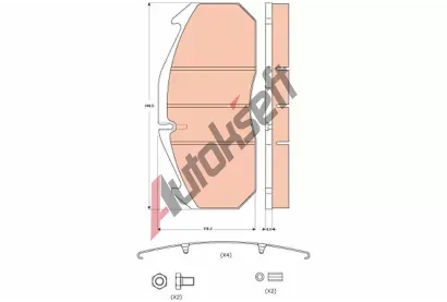 TRW Sada brzdovch destiek PROEQUIP TRW GDB5065, GDB5065
