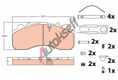 TRW Sada brzdovch destiek PROEQUIP TRW GDB5067, GDB5067