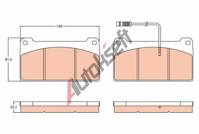 TRW Sada brzdovch destiek PROEQUIP TRW GDB5074, GDB5074