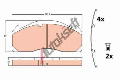 TRW Sada brzdovch destiek PROEQUIP TRW GDB5085, GDB5085