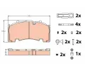 TRW Sada brzdovch destiek PROEQUIP ‐ TRW GDB5093