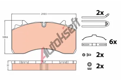 TRW Sada brzdov�ch desti�ek TRW GDB5094, GDB5094