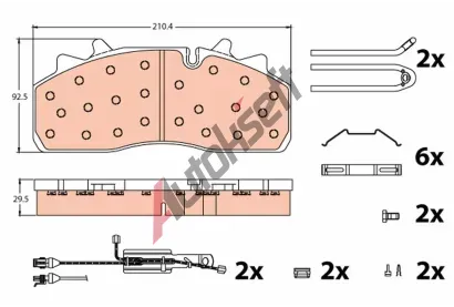 TRW Sada brzdovch destiek PROEQUIP TRW GDB5095, GDB5095
