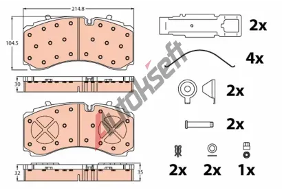 TRW Sada brzdov�ch desti�ek TRW GDB5118, GDB5118