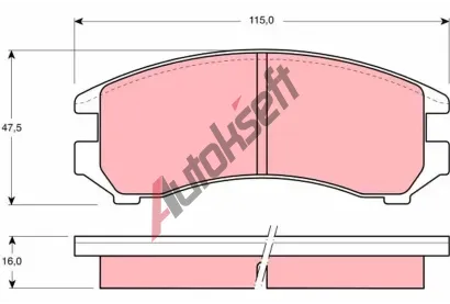 TRW Sada brzdovch destiek - kotouov brzda TRW GDB731, GDB731