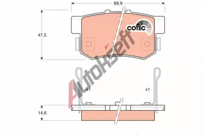 TRW Sada brzdovch destiek COTEC TRW GDB774, GDB774
