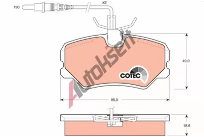 TRW Sada brzdovch destiek COTEC TRW GDB793, GDB793