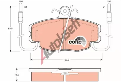 TRW Sada brzdovch destiek COTEC TRW GDB807, GDB807