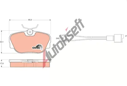 TRW Sada brzdovch destiek COTEC TRW GDB820, GDB820