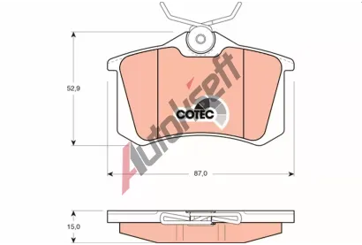 TRW Sada brzdovch destiek COTEC TRW GDB823, GDB823