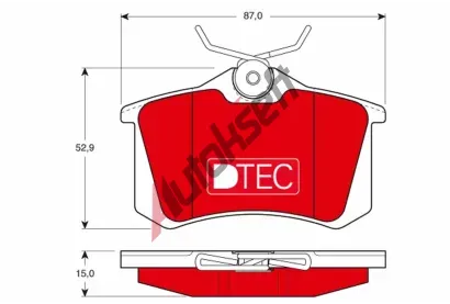 TRW Sada brzdovch destiek DTEC COTEC TRW GDB823DTE, GDB823DTE