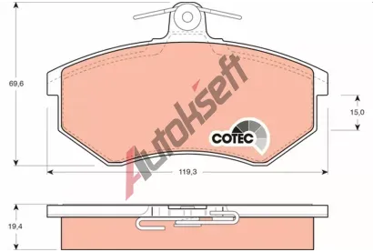 TRW Sada brzdovch destiek COTEC TRW GDB826, GDB826