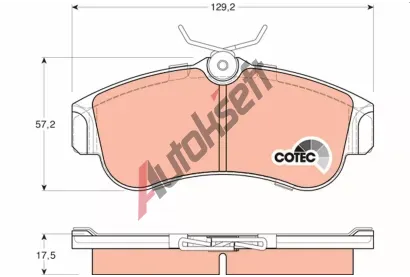 TRW Sada brzdových destiček COTEC TRW GDB848, GDB848 TRW Sada brzdových destiček COTEC TRW GDB848, GDB848