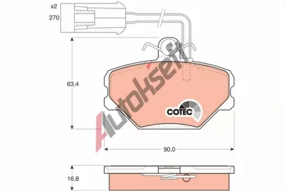 TRW Sada brzdovch destiek COTEC TRW GDB852, GDB852