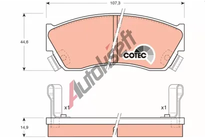 TRW Sada brzdovch destiek COTEC TRW GDB883, GDB883