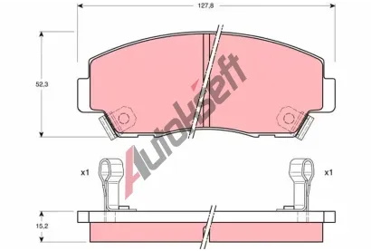 TRW Sada brzdových destiček - kotoučová brzda TRW GDB977, GDB977 TRW Sada brzdových destiček - kotoučová brzda TRW GDB977, GDB977