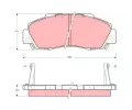 TRW Sada brzdovch destiek - kotouov brzda ‐ TRW GDB995
