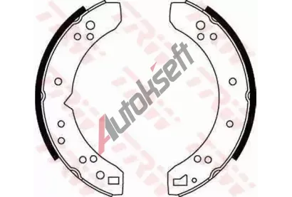 TRW Sada brzdových čelistí TRW GS6070, GS6070 TRW Sada brzdových čelistí TRW GS6070, GS6070